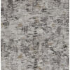 8′ X 10′ Ivory Gray And Brown Abstract Power Loom Distressed Stain Resistant Area Rug