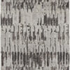 7′ X 10′ Ivory Brown And Gray Abstract Power Loom Stain Resistant Area Rug