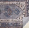 9′ X 12′ Blue Brown And Ivory Floral Area Rug