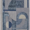 8′ X 10′ Blue Ivory And Gray Wool Striped Tufted Handmade Area Rug