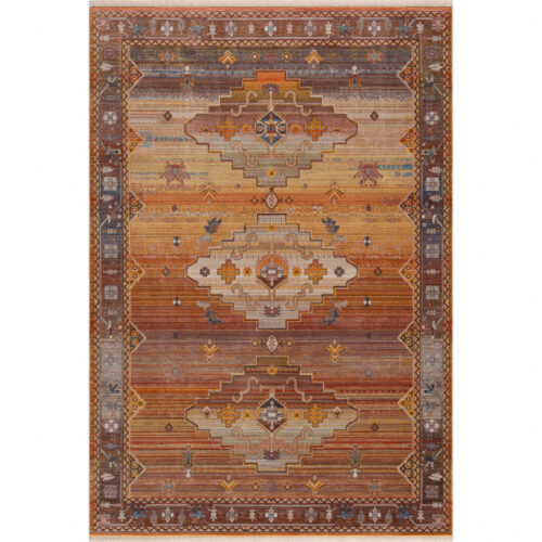 9′ X 12′ Brown Southwestern Area Rug