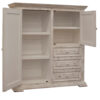 55″ White Solid Wood Three Drawer Gentlemans Chest