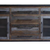 71″ Brown Solid and Manufactured Wood Distressed Buffet Table