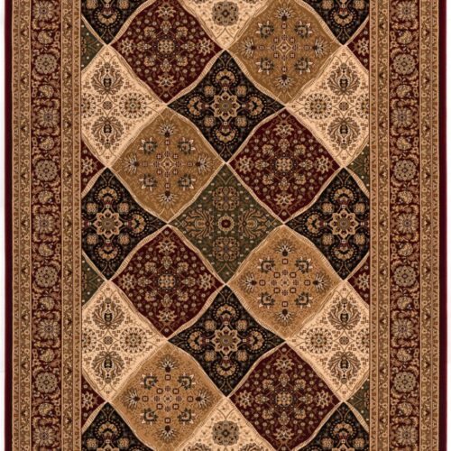 10′ X 13′ Red Oriental Washable Non Skid Area Rug