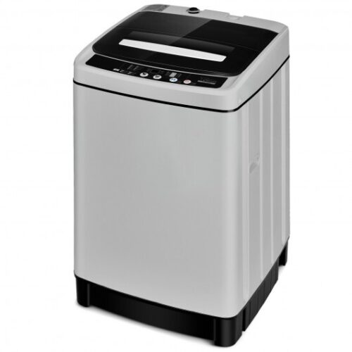 Full-Automatic Washing Machine 1.5 Cubic Feet 11 LBS Washer and Dryer-Gray