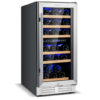 30-Bottle Freestanding Wine Cooler with Temp Memory and Dual Zones -Silver