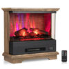 27 Inch Freestanding Fireplace with Remote Control-Brown