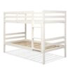 Twin Bunk Bed Children Wooden Bunk Beds Solid Hardwood-White