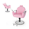 360?°Swivel Reclining Salon Chair for Hair Stylist-Pink