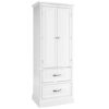 62 Inch Freestanding Bathroom Cabinet with Adjustable Shelves and 2 Drawers-White