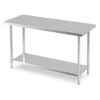 24 x 60 Inches Stainless Steel Kitchen Prep Work Table with Adjustable Undershelf