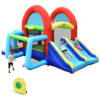 Inflatable Jumping Castle Bounce House with Dual Slides and 480W Blower