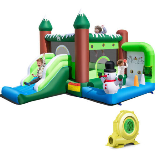 Inflatable Christmas Bouncy House with 735w Blower