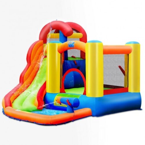 Inflatable Water Slide Bounce House with Pool and Cannon Without Blower