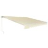 12 x 10 Feet Patio Retractable Awning Aluminum Sunshade Shelter-Beige