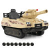 12V Electric Kids Ride On Tank with Rotatable Turret and 8 Missiles for Kids Aged 37-95 Months Old-Khaki