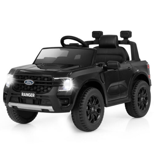 12V Electric Kids Ride on Car Licensed Ford Ranger with Remote Control and Music-Black